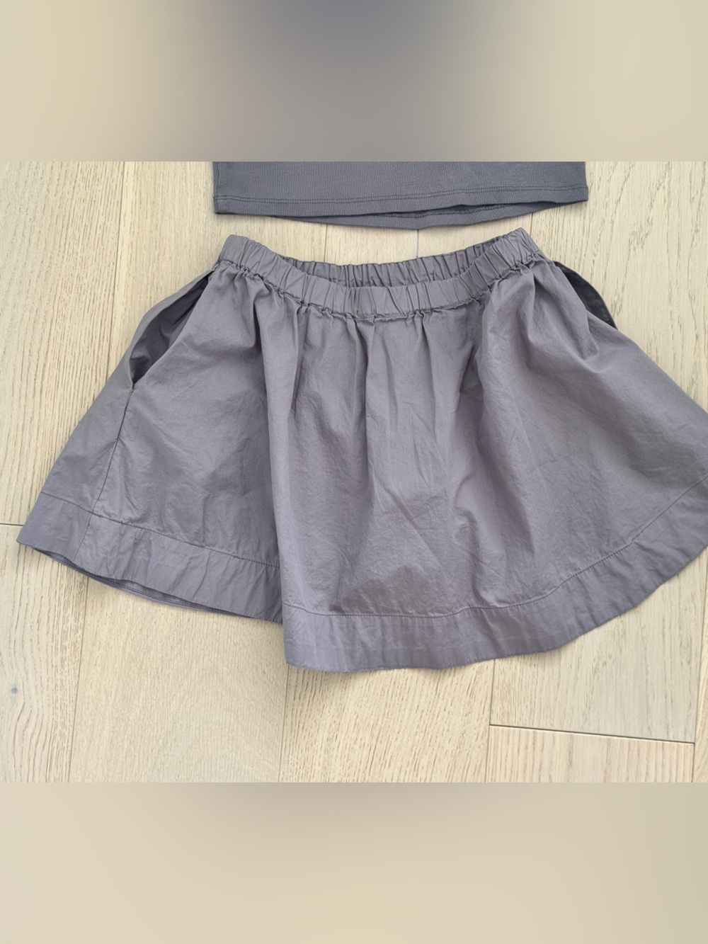 Free People Gray Blue Crop Tank & Mini Skirt Matching Set XS - Picture 6 of 8